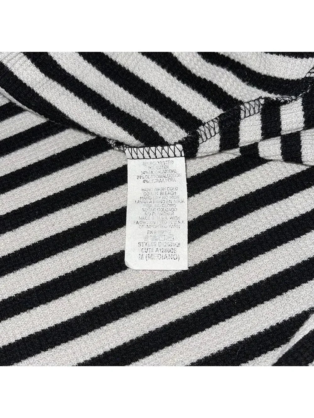 Black & white striped knit tank dress M